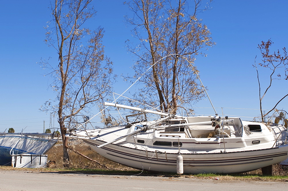 Hurricane damage, Galveston, Texas, United States of America, North America