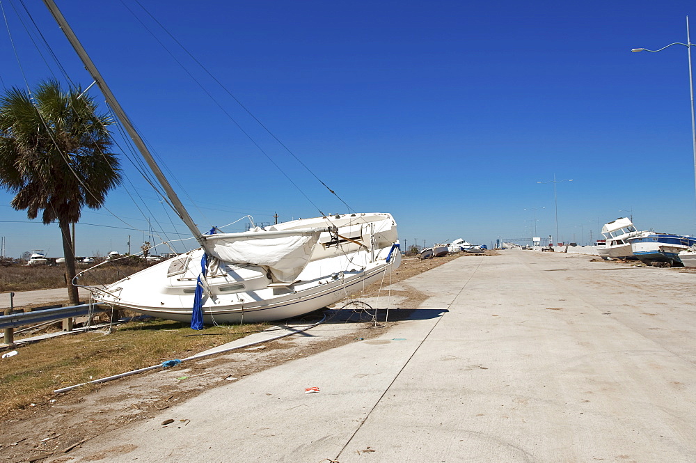 Hurricane damage, Galveston, Texas, United States of America, North America