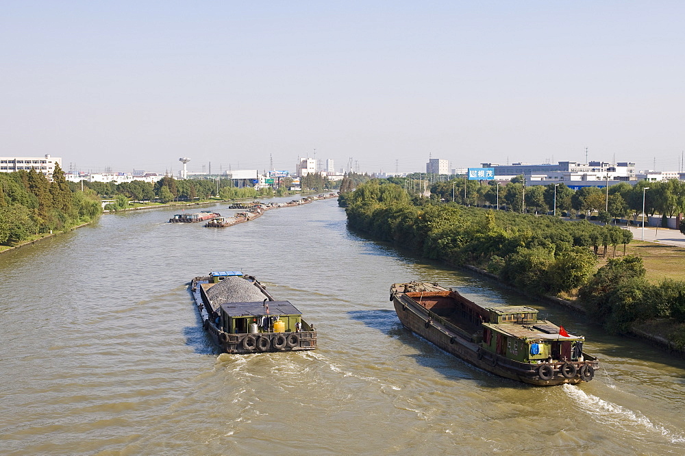 Barges on the Grand Canal, Suzhou, Jiangsu, China