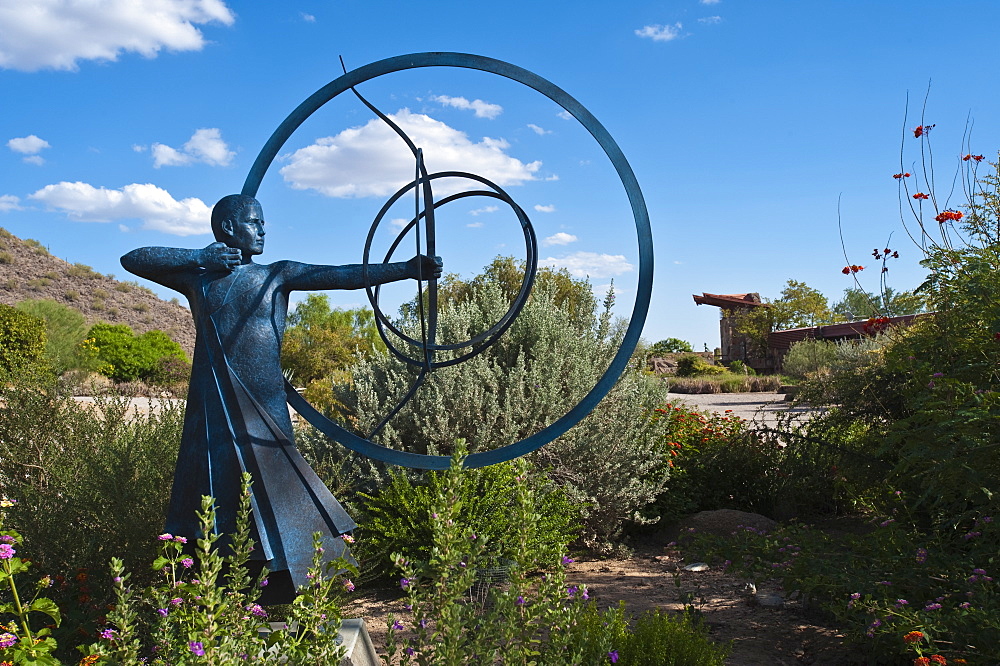 Artwork at Taliesin West, Frank Lloyd Wright's winter home, Scottsdale, Arizona, United States of America, North America