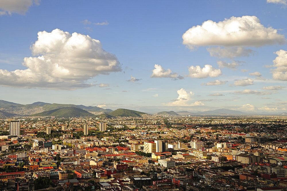 Mexico,  Federal District, Mexico City, View across the city from Torre Latinoamericana.