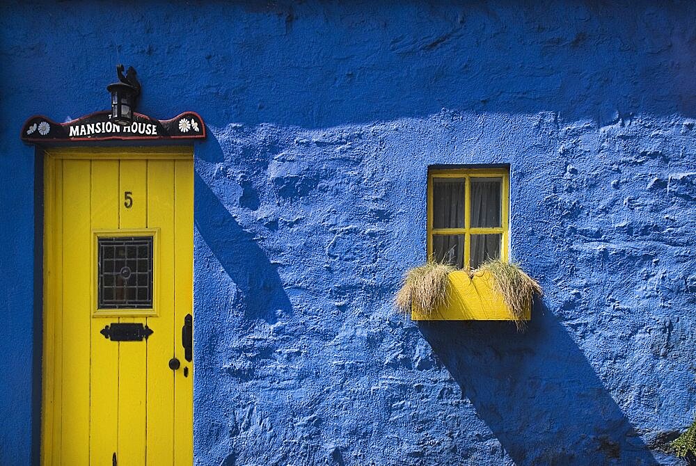 Ireland, County Cork, Kinsale, Terrace cottage known as the Mansion House.