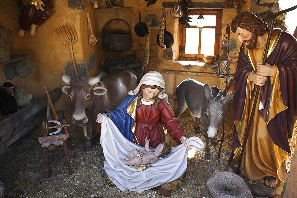 Spain, Canary Islands, Tenerife, El Monasterio Nativity Tableau.