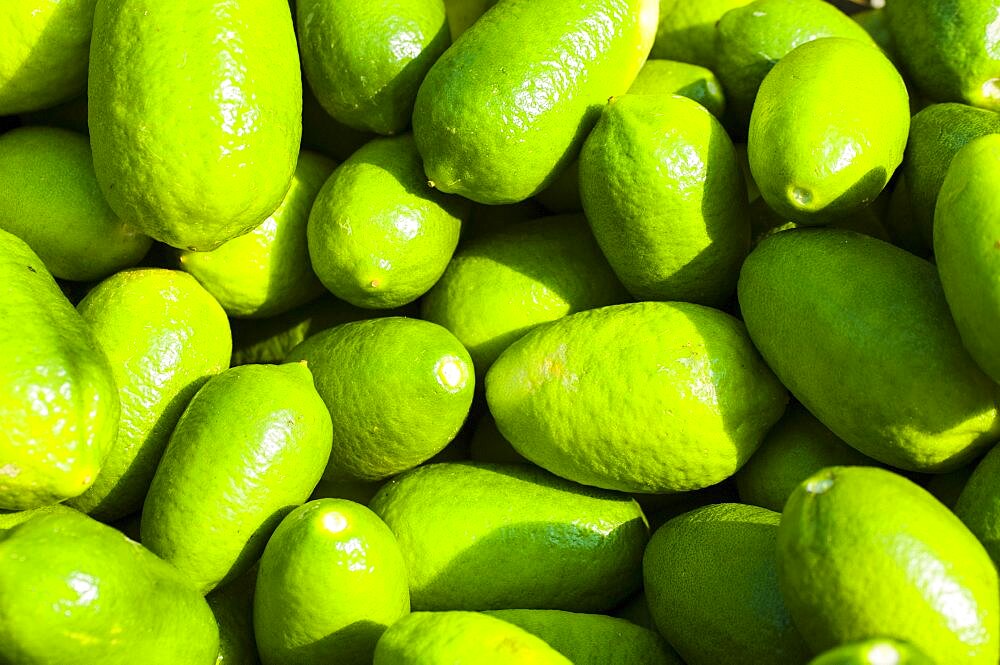 Food, Fruit, Lime, Fresh bright green citrus limes.