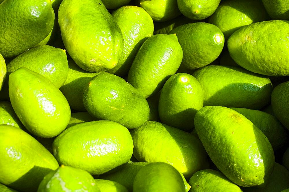 Food, Fruit, Lime, Fresh bright green citrus limes.