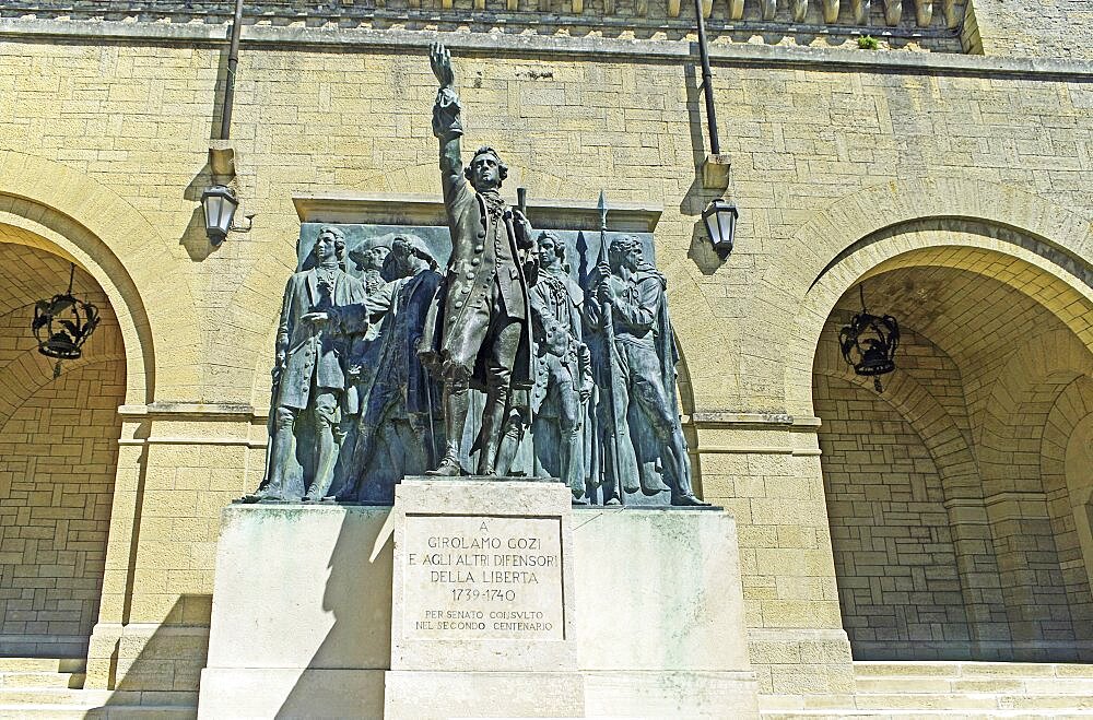 Republic of San Marino, San Marino City, Girolamd Gozi Statue.