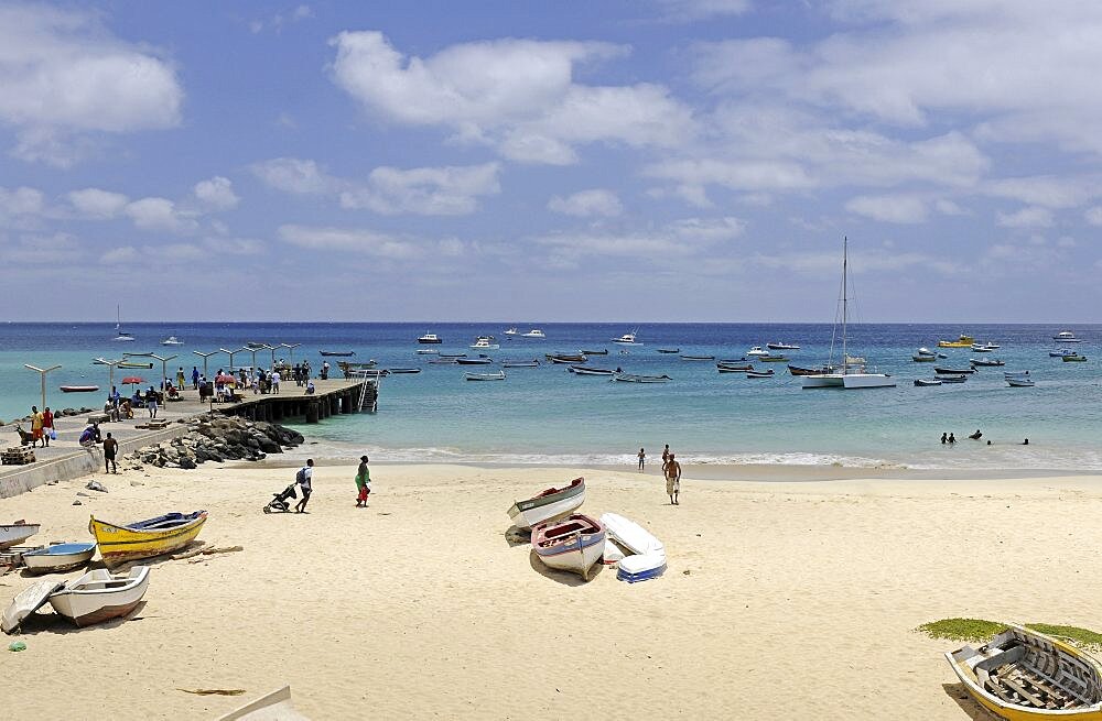 Cape Verde Islands, Sal Island, Santa Maria, Santa Maria Beach.