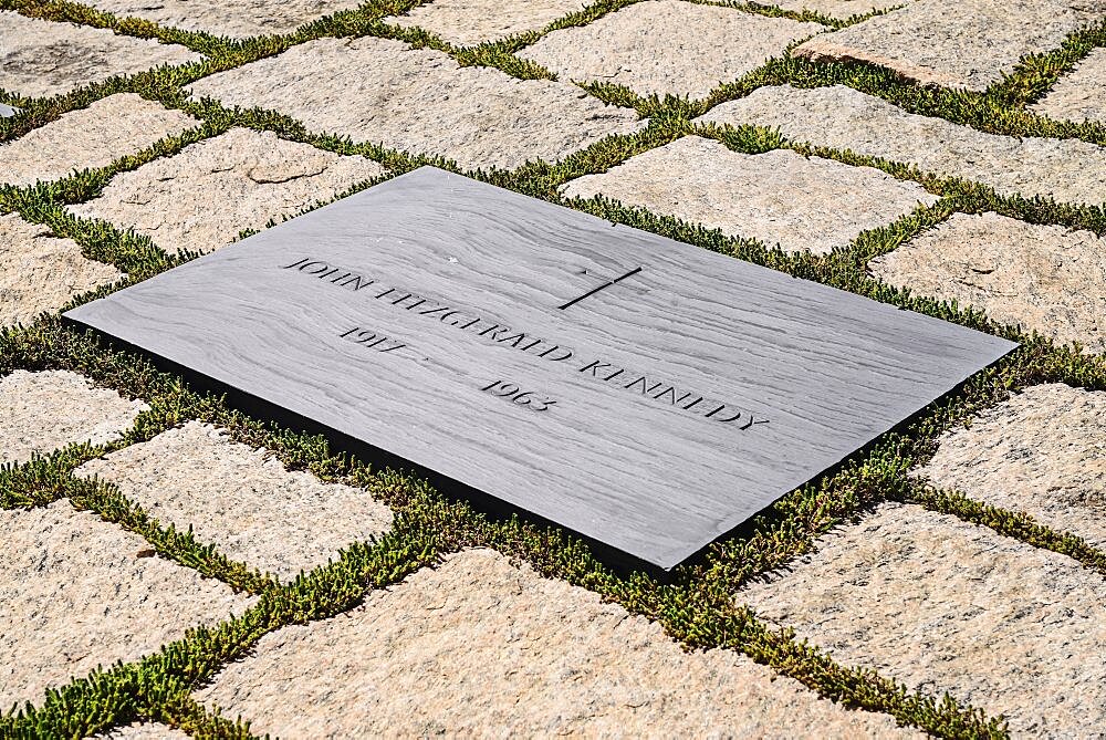 USA, Washington DC, Arlington National Cemetery, Grave of President JF Kennedy.