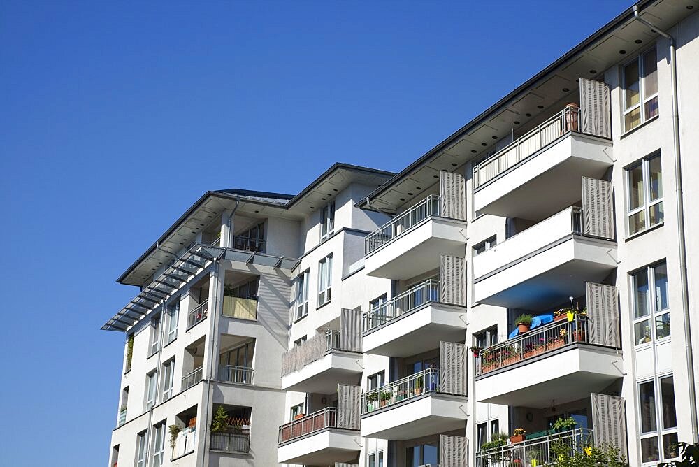 Germany, Berlin, Mitte, typical new apartment blocks.