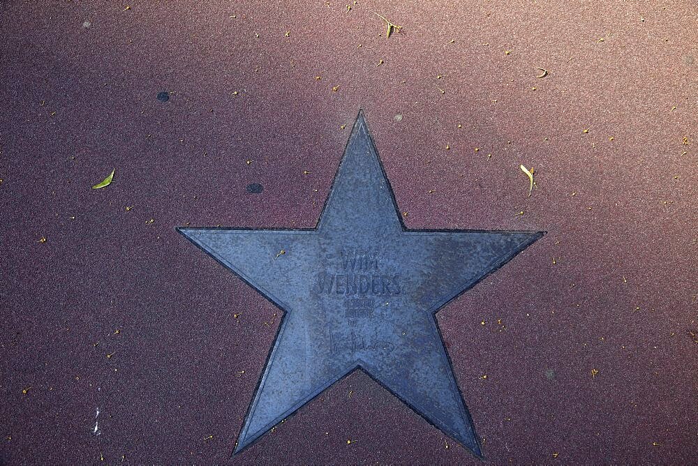 Germany, Berlin, Mitte, Potsdamer Platz, Wim Wenders star in th Boulevard der Stars.