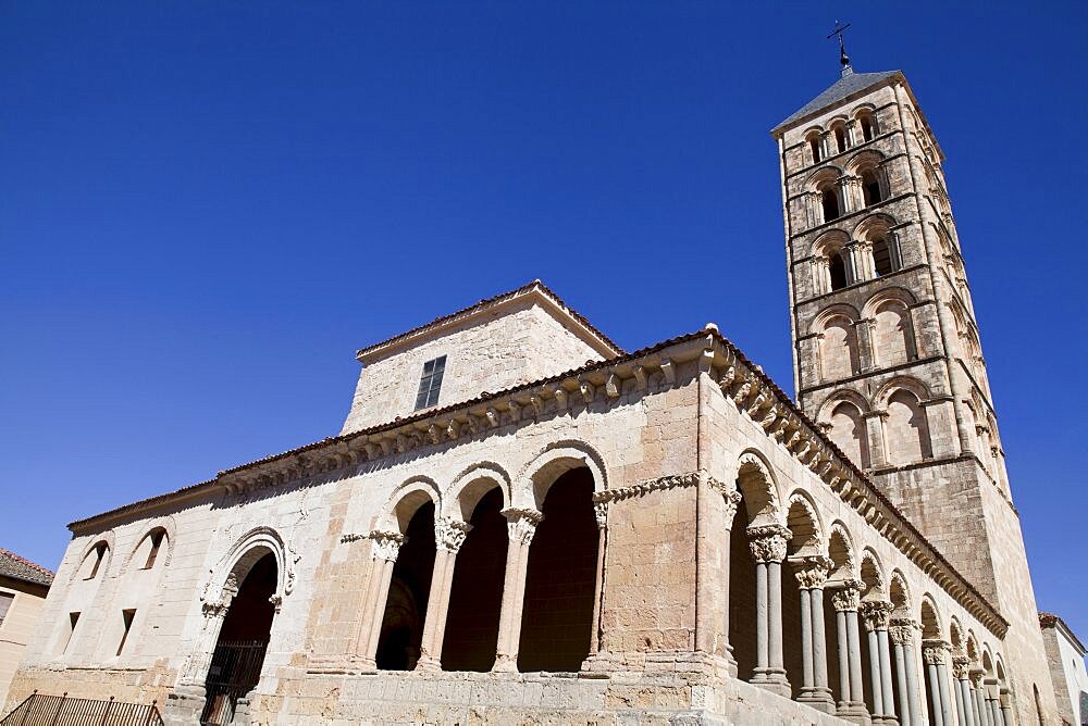 Spain, Castille-Leon, Segovia, San Esteban Church.