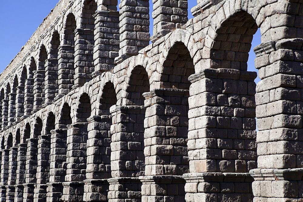 Spain, Castille-Leon, Segovia, Roman Aqueduct.