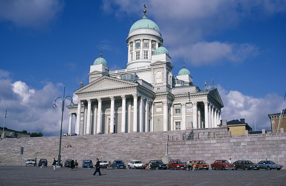 FINLAND  Helsinki Cathedral exterior also known as the Great Church Evangelical Lutheran Cathedral and the seat of the Diocese of Helsinki