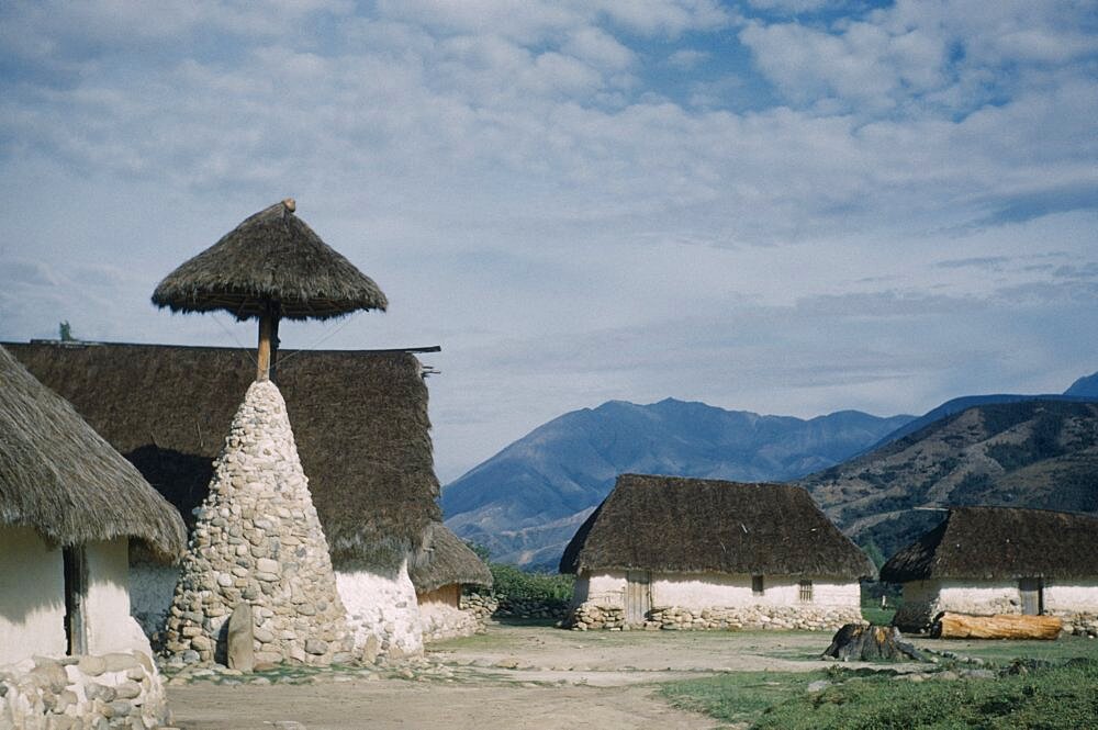 COLOMBIA Sierra Nevada de Santa Marta Southern Foothills San Sebastian de Rabago Catholic mission bell tower in ancient Ika village administrative centre of Nabusimaque since Capuchins left in 1978  American Center Christian Colombian South America Columbia Hispanic Latin America Latino Religion Religious Christianity Christians  Franciscan