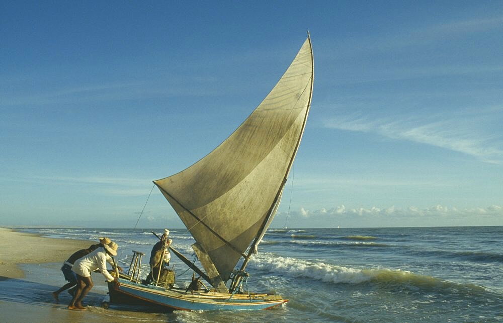 BRAZIL Ceara Near Fortaleza Jangada boat