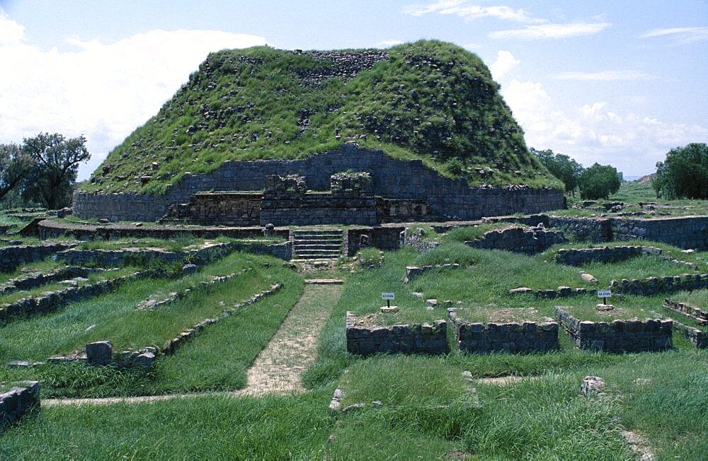 Sirkap shrine of two headed eagle ruined remains, Taxila, Punjab, Pakistan