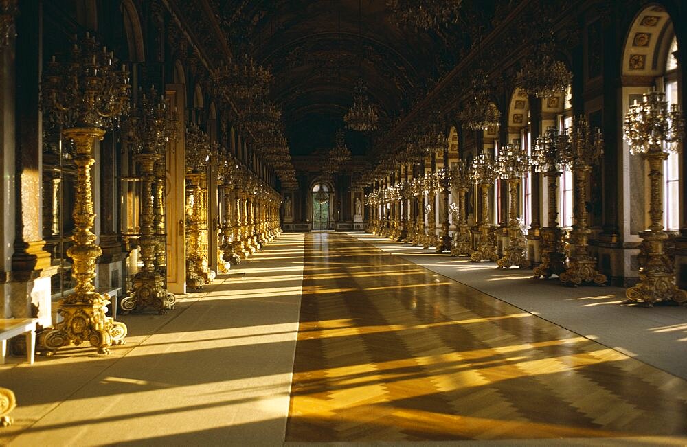 The Royal Palace of Herrenchiemsee interior, Built by Ludwig II, Situated on the island of Herreninsel in the middle of the Chiemsee Bavavia s largest lake, Bavavia, Germany