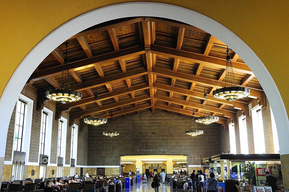 Interior of Waiting Hall Union station, Downtown, United States of America