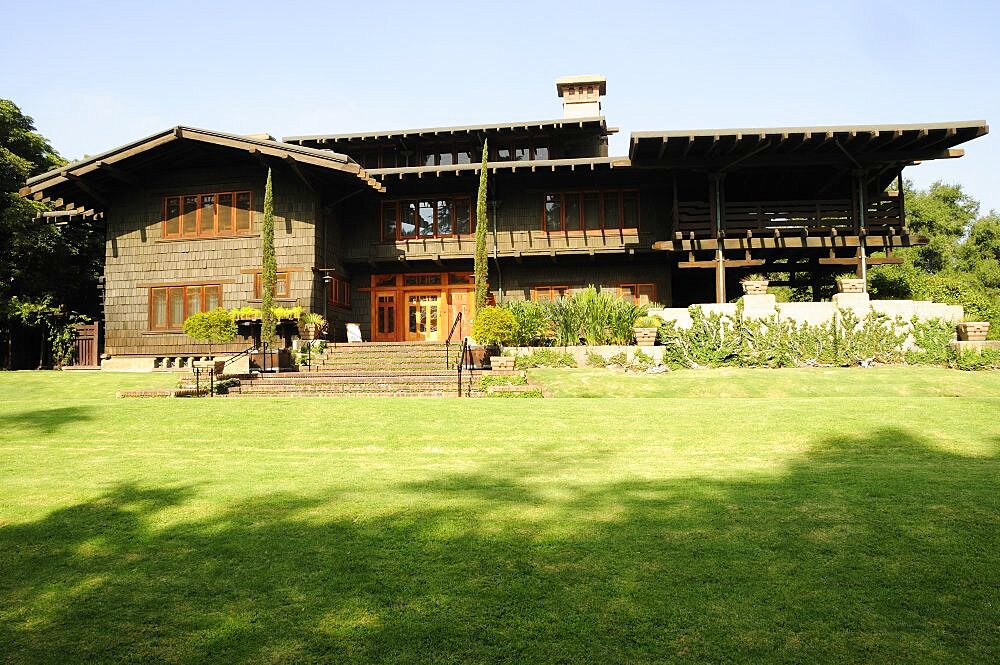 The Gamble House exterior Pasadena, Designed by Greene and Green in 1908, Valley & Pasadena, United States of America