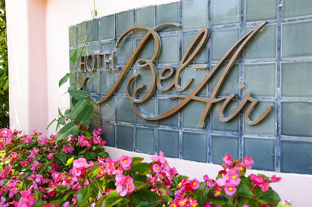 Bel Air Hotel sign, United States of America