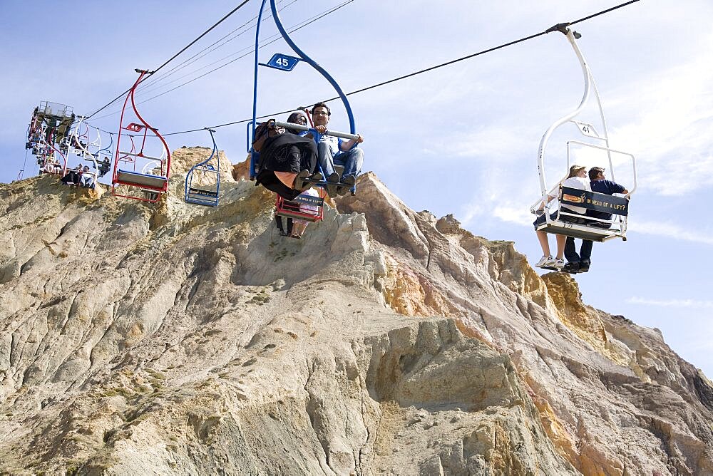 England, Isle of Wight, Alum Bay, Chair Lift