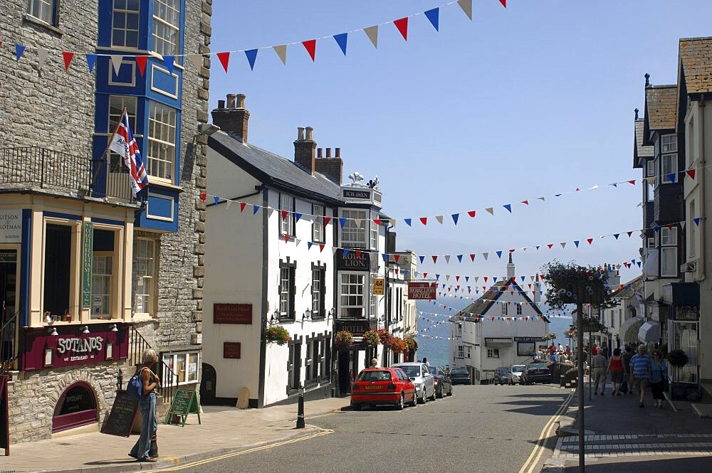 Broad Street, Lyme Regis, Dorset, England.