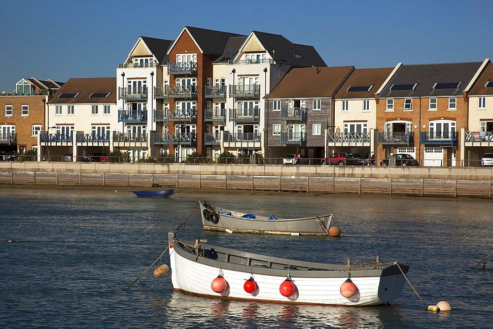 England, West Sussex, Shoreham-by-Sea, Ropetackle riverside housing developement on former industrial site