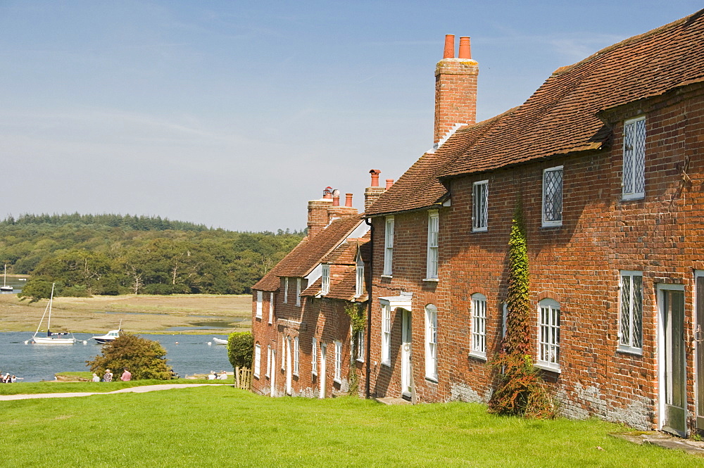 Shipwrights' cottages at Buckler's Hard, Hampshire, England, United Kingdom, Europe