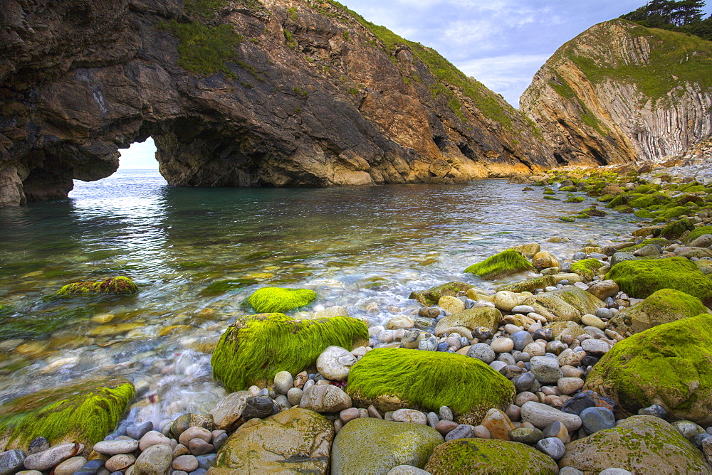 Stair Hole near to Lulworth Cove, Jurassic Coast, UNESCO World Heritage Site, Dorset, England, United Kingdom, Europe