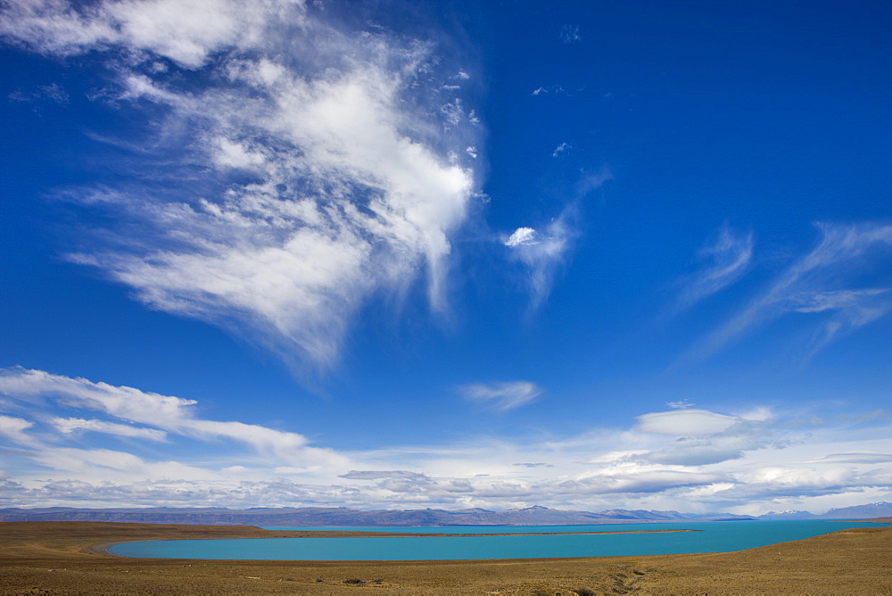 Cloud formations over Lago Argentina near El Calafate, Patagonia, Argentina, South America