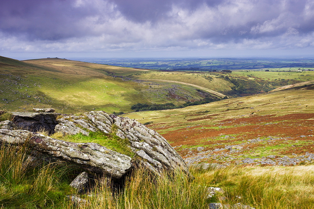 Homerton Hill in Northwest Dartmoor, viewed from Black Tor, Devon, England, United Kingdom, Europe