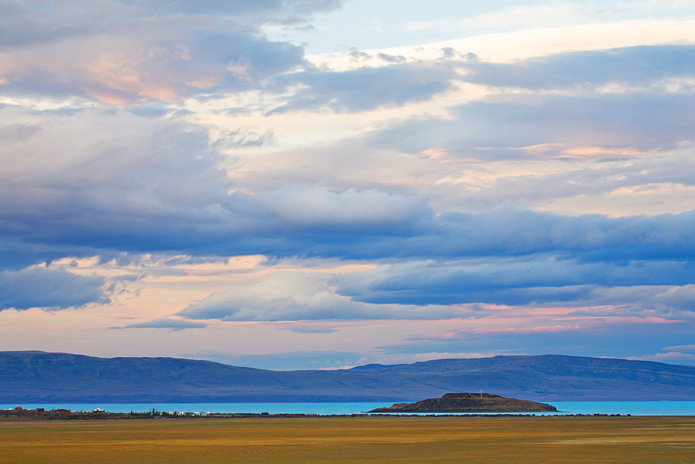 Spectacular evening cloudscape above Lago Argentino, Patagonia, Argentina, South America