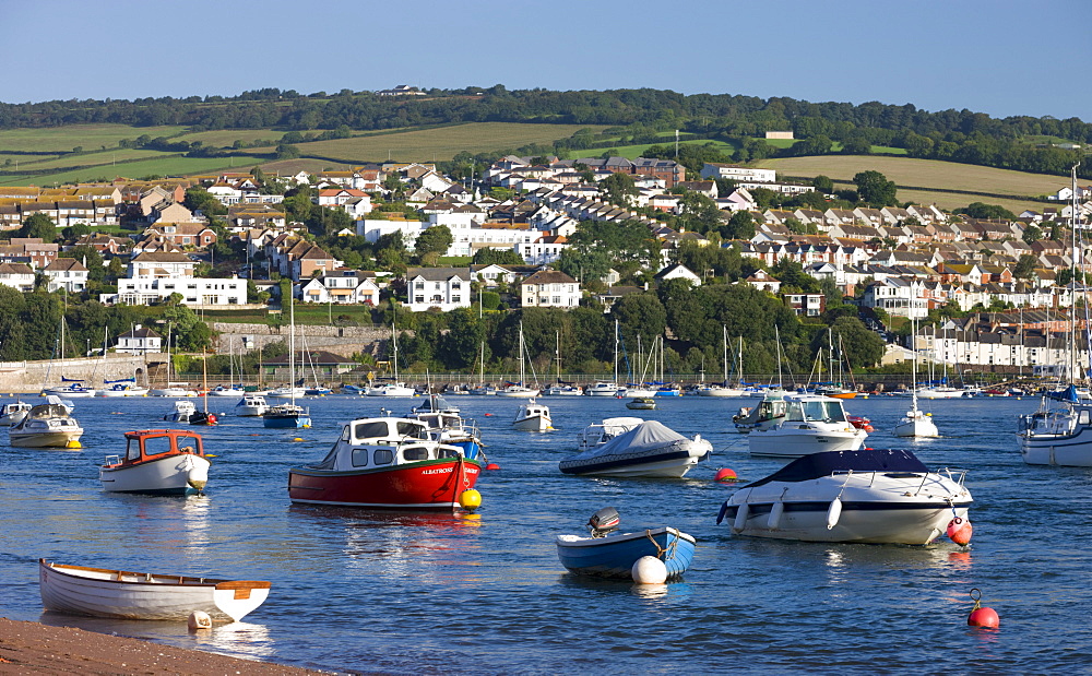 The River Teign and Teignmouth, viewed from Shaldon, Devon, England, United Kingdom, Europe