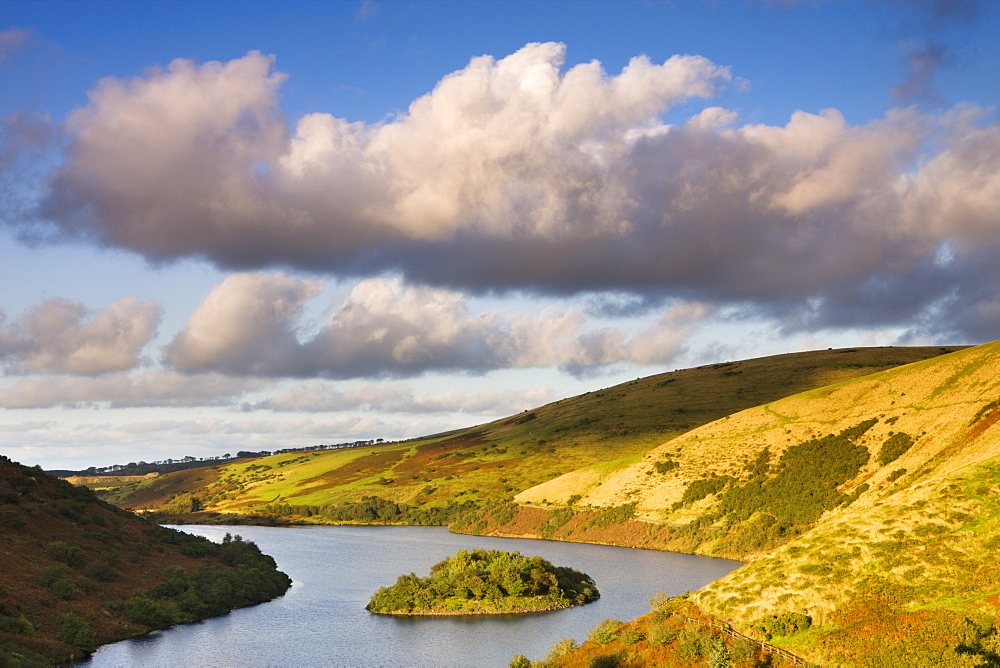 Early autumn afternoon overlooking Meldon Reservoir, Dartmoor National Park, Devon, England, United Kingdom, Europe