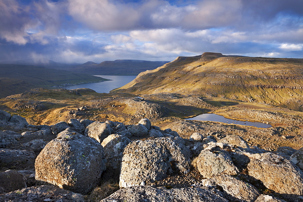 Mountain scenery on the island of Streymoy, Faroe Islands, Denmark, Europe