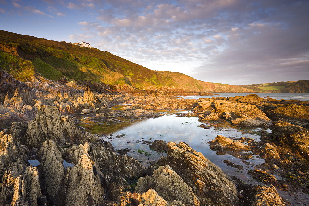 Coastal rock formations at Wembury Bay in Devon, England, United Kingdom, Europe