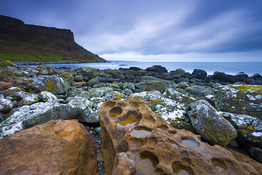 Fair Head from Murlough Bay, Causeway Coast, County Antrim, Ulster, Northern Ireland, United Kingdom, Europe