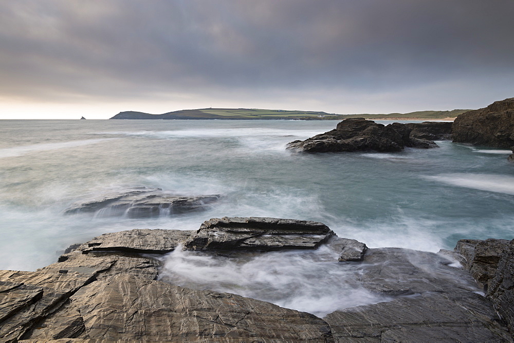 Trevose Head from Treyarnon Point, Cornwall, England, United Kingdom, Europe 