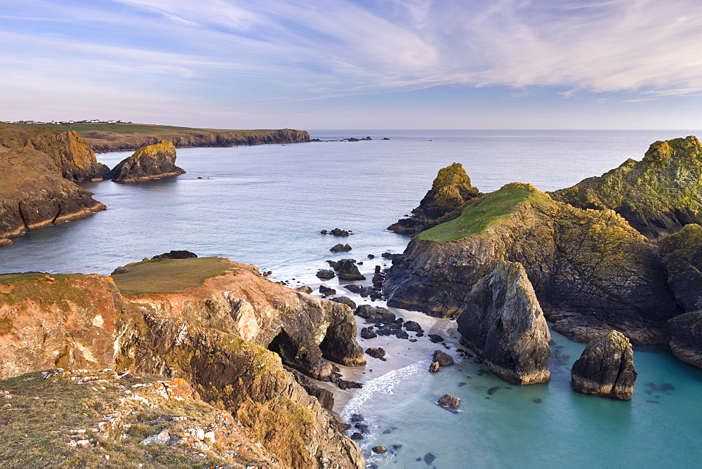 Kynance Cove on the Lizard Peninsula, Cornwall, England, United Kingdom, Europe