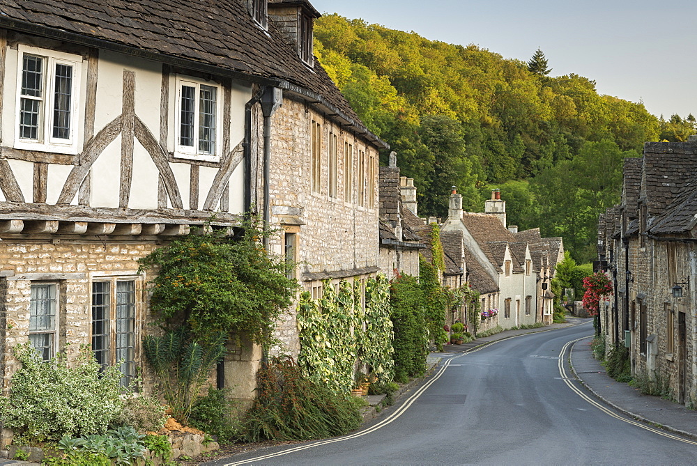 Picturesque Cotswolds village of Castle Combe, Wiltshire, England, United Kingdom, Europe