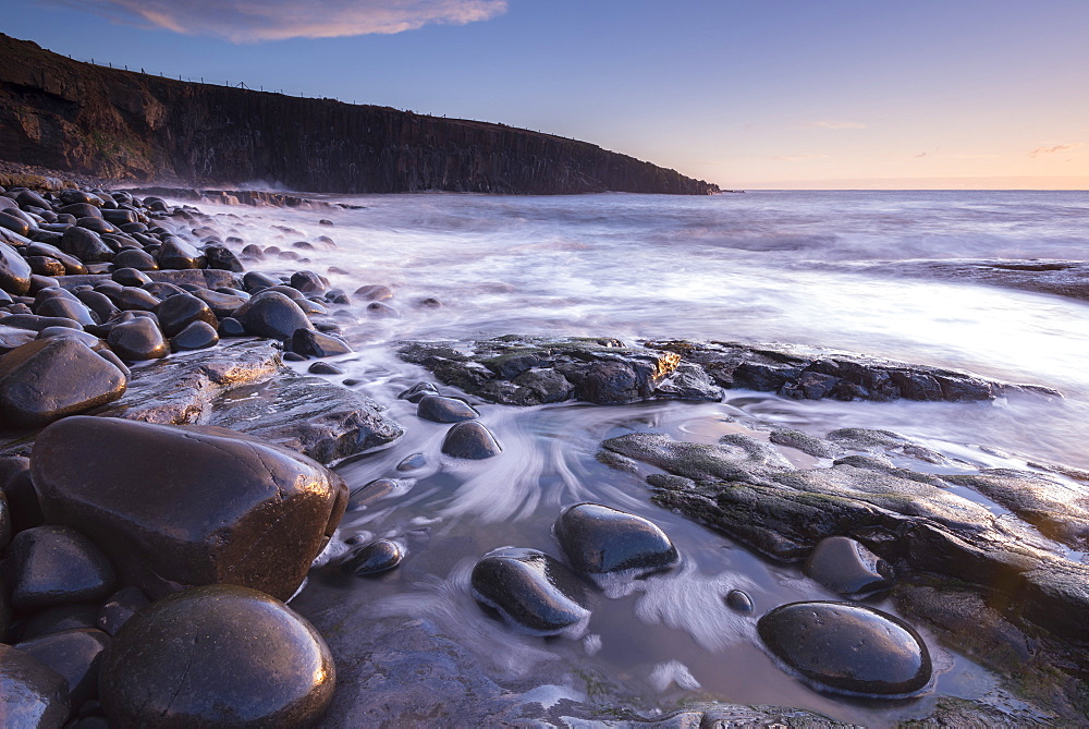 Rocky seashore at Cullernose Point near Howick, Northumberland, England, United Kingdom, Europe