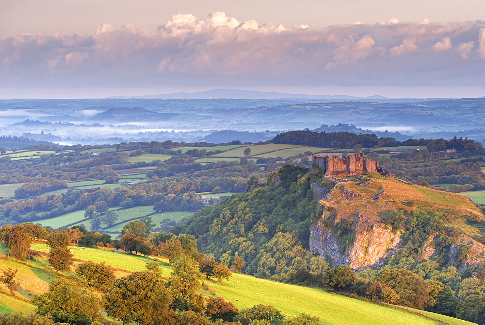 Carreg Cennen Castle in the Brecon Beacons, Carmarthenshire, Wales, United Kingdom, Europe