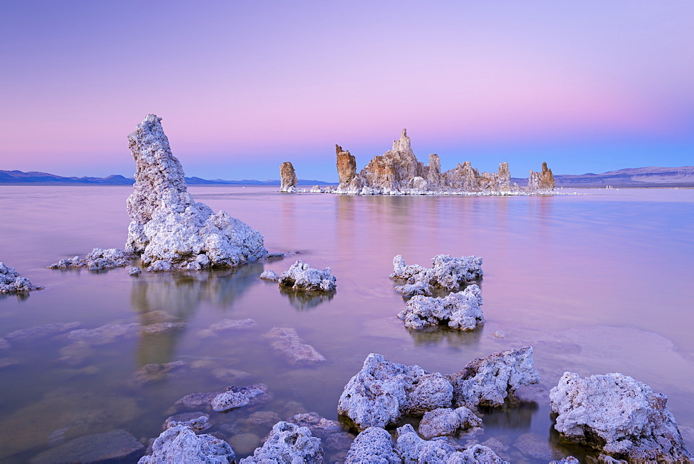 Tufa Towers on Mono Lake at sunset, California, United States of America, North America