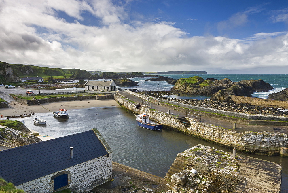 Beautiful Ballintoy Harbour on the Causeway Coast, County Antrim, Ulster, Northern Ireland, United Kingdom, Europe