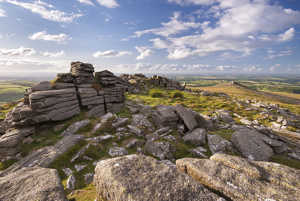 Granite outcrops at Belstone Tor in Dartmoor National Park, Devon, England, United Kingdom, Europe