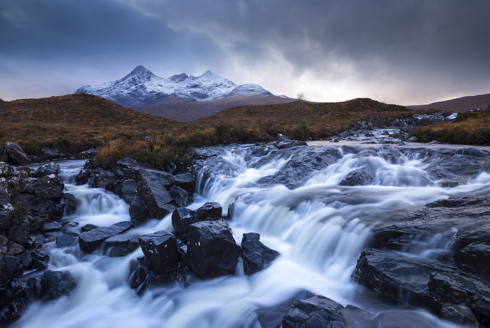 Allt Dearg Mor River and Sgurr nan Gillean mountain, Glen Sligachan, Isle of Skye, Inner Hebrides, Scotland, United Kingdom, Europe