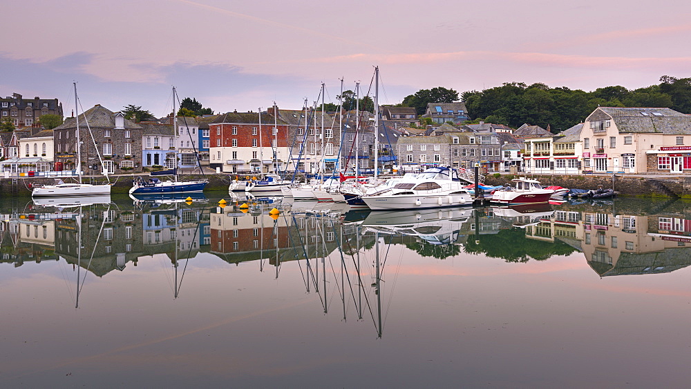 Padstow harbour at dawn, North Cornwall, England, United Kingdom, Europe