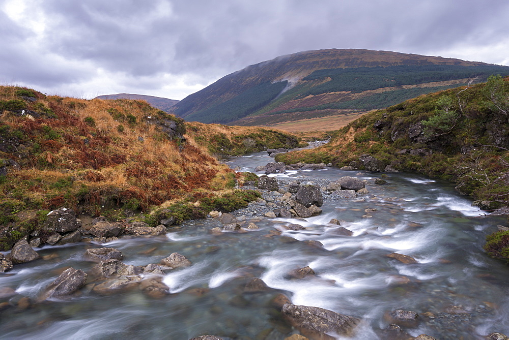 River Brittle running through the Fairy Pools in Glen Brittle on the Isle of Skye, Inner Hebrides, Scotland, United Kingdom, Europe