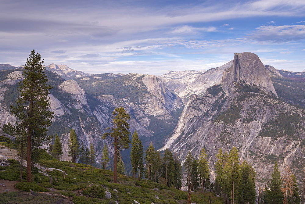 Half Dome from Washburn Point, Yosemite National Park, UNESCO World Heritage Site, California, United States of America, North America