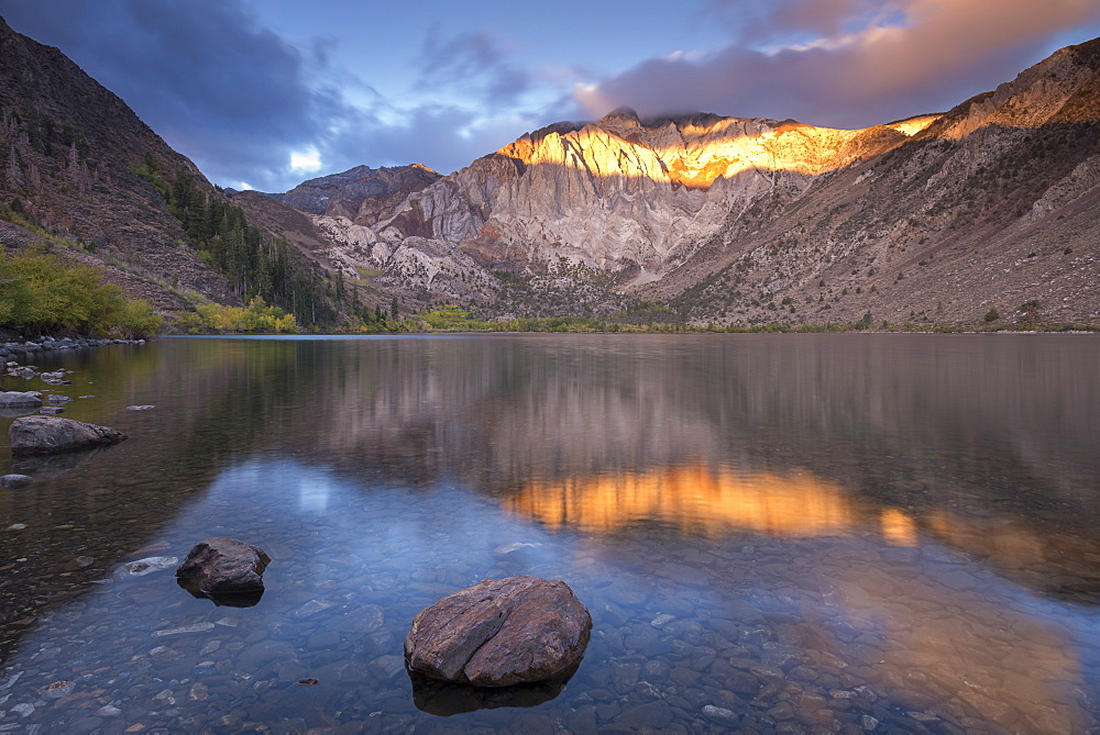 Sunrise at Convict Lake in the Eastern Sierras of California, United States of America, North America